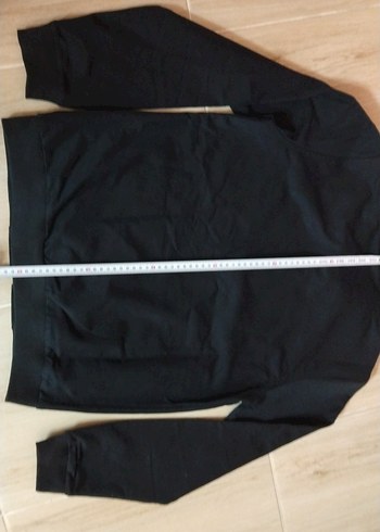 49 GÖĞÜS, 61 BOYU, Fermuarlı Siyaha yakın koyu lacivert Sweatshi - Görsel 9