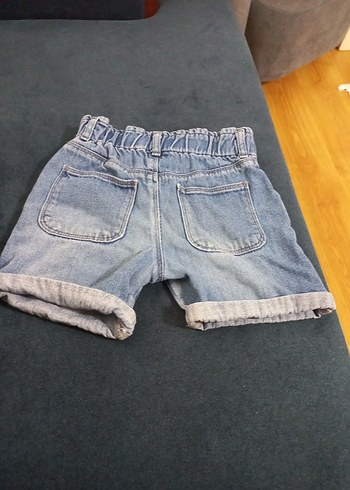 Kızlar için Mavi Kot Şort, Bol Kesim - Görsel 2