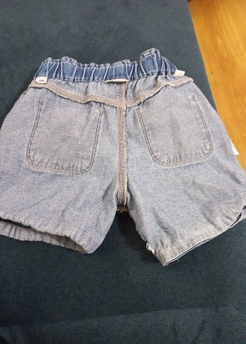 Kızlar için Mavi Kot Şort, Bol Kesim - Görsel 4