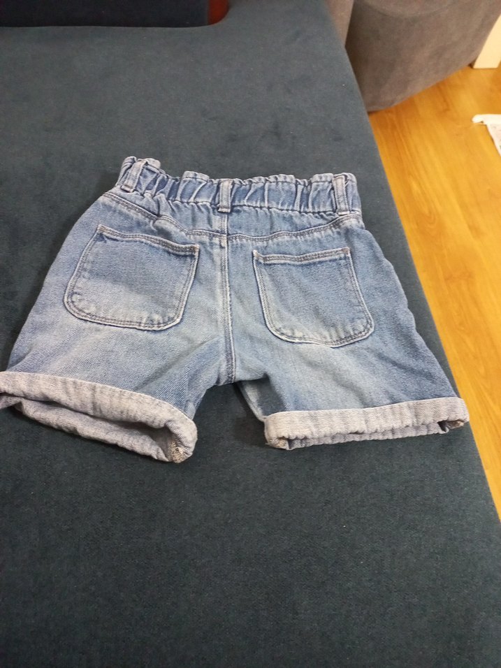 Kızlar için Mavi Kot Şort, Bol Kesim - Görsel 2