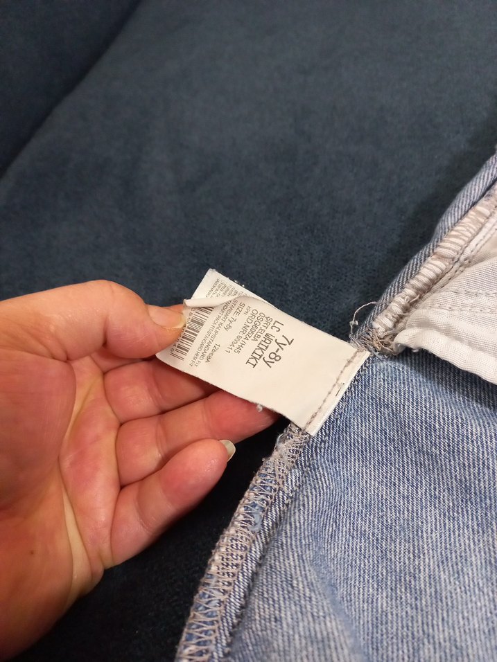 Kızlar için Mavi Kot Şort, Bol Kesim - Görsel 5