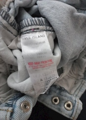 Gri Midi Boy kız çocuk Kot Şort - Görsel 3