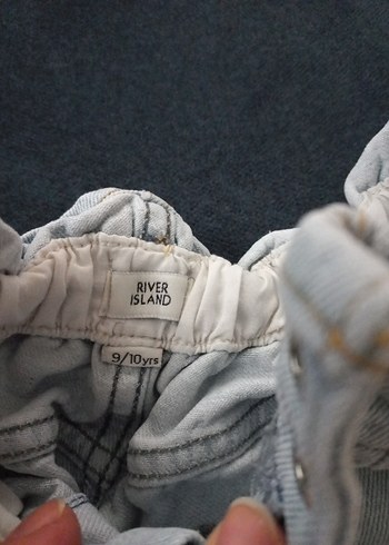 Gri Midi Boy kız çocuk Kot Şort - Görsel 6