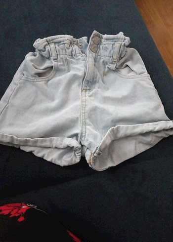 Gri Midi Boy kız çocuk Kot Şort - Görsel 4