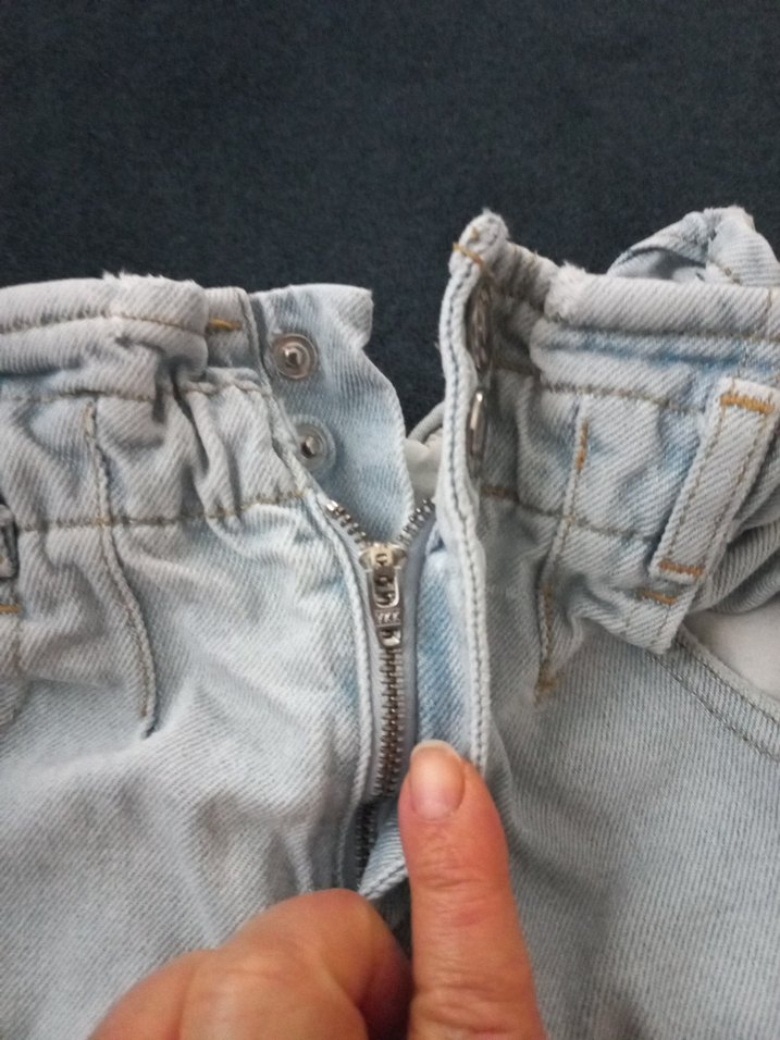 Gri Midi Boy kız çocuk Kot Şort - Görsel 5