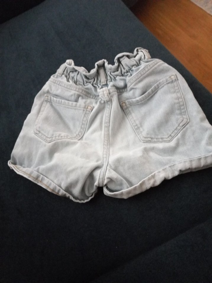 Gri Midi Boy kız çocuk Kot Şort - Görsel 2