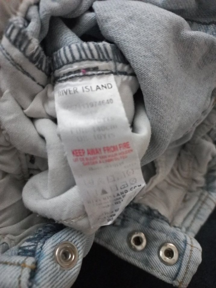 Gri Midi Boy kız çocuk Kot Şort - Görsel 3