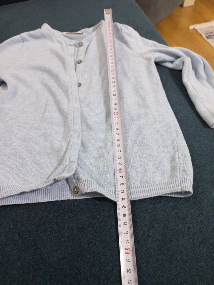 Kız Çocuk Gri Düğmeli Uzun Kollu Hırka - Görsel 3