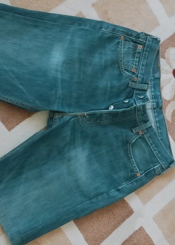 Levis Dugmeli Mavi Denim Erkek Midi Jean