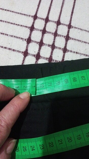 Usta marka siyah beli düz lastikli s beden likralı keten pantolo - Görsel 5