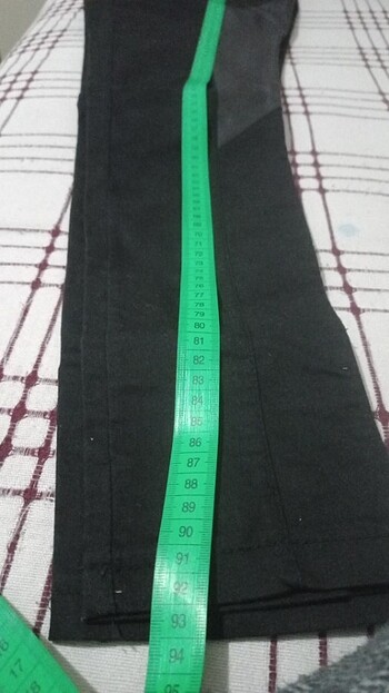 Usta marka siyah beli düz lastikli s beden likralı keten pantolo - Görsel 7