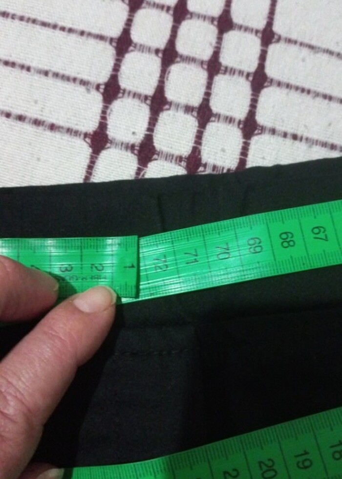 Usta marka siyah beli düz lastikli s beden likralı keten pantolo - Görsel 5