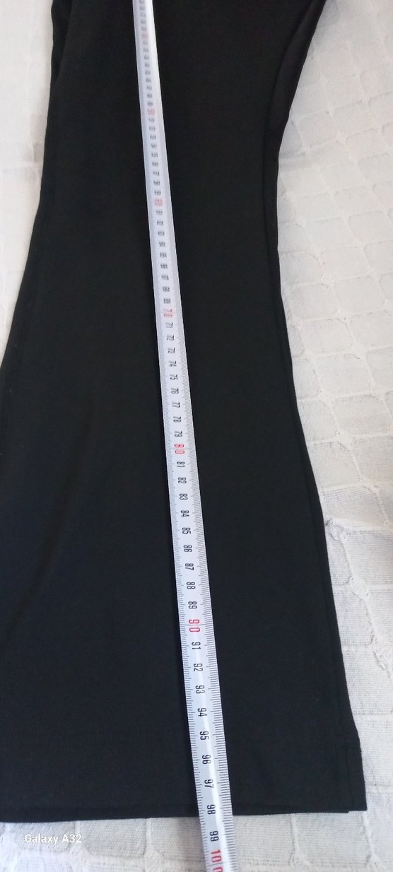 Siyah  Spor İspanyol paça tayt - Görsel 3