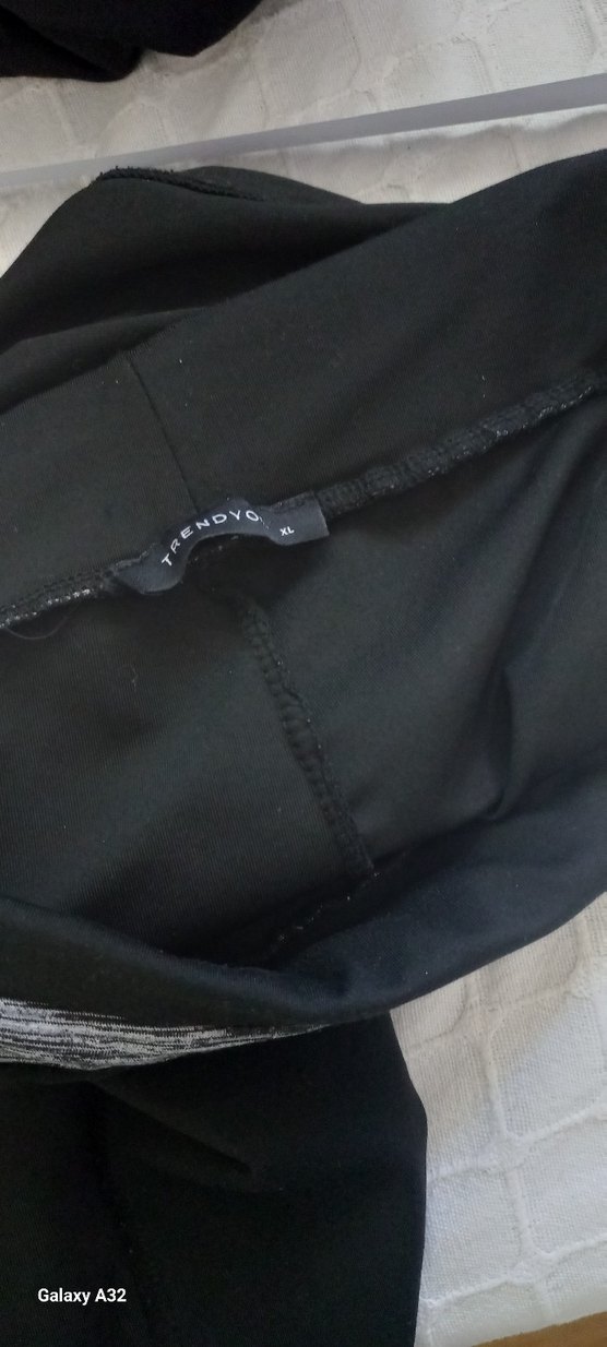 Siyah  Spor İspanyol paça tayt - Görsel 4