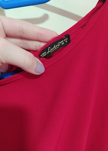 Kadın kırmızı bluz yazlık bluz - Görsel 5