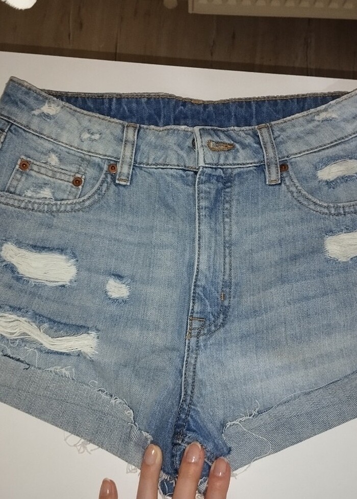 H&M kot şort - Görsel 2