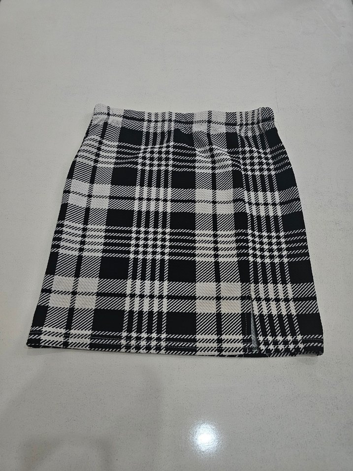 Ekose Desenli Pilili Midi Etek - Görsel 2