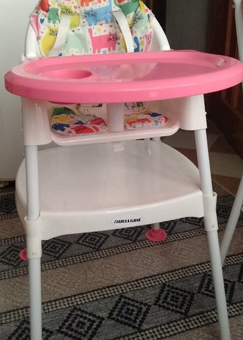 Pembe AWELLGRE Bebek Mama Sandalyesi