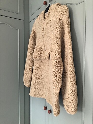 xl Beden ten rengi Renk Kadın peluş sweat/ Kazak