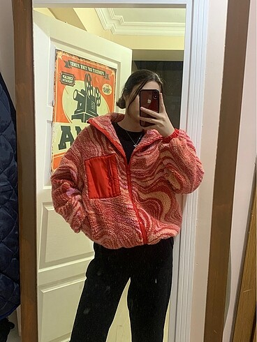 Pull and bear peluş mont