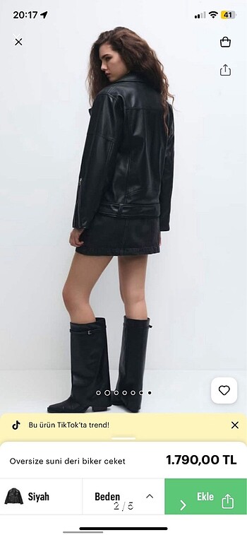Pull and Bear Pull and bear deri ceket