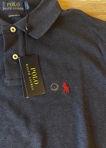 Ralph Lauren Erkek Lacivert Polo Yaka Kısa Kollu Tişört - Görsel 2