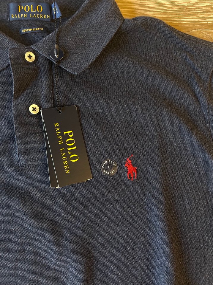 Ralph Lauren Erkek Lacivert Polo Yaka Kısa Kollu Tişört - Görsel 2