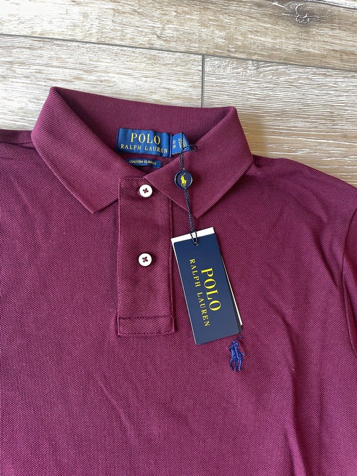 Ralph Laueren Bordo Polo Yaka Kısa Kollu Erkek Tişört - Görsel 2