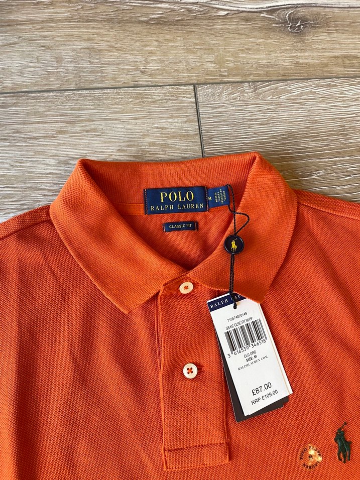 Ralph Lauren Turuncu Polo Yaka Kısa Kollu Tişört - Görsel 2