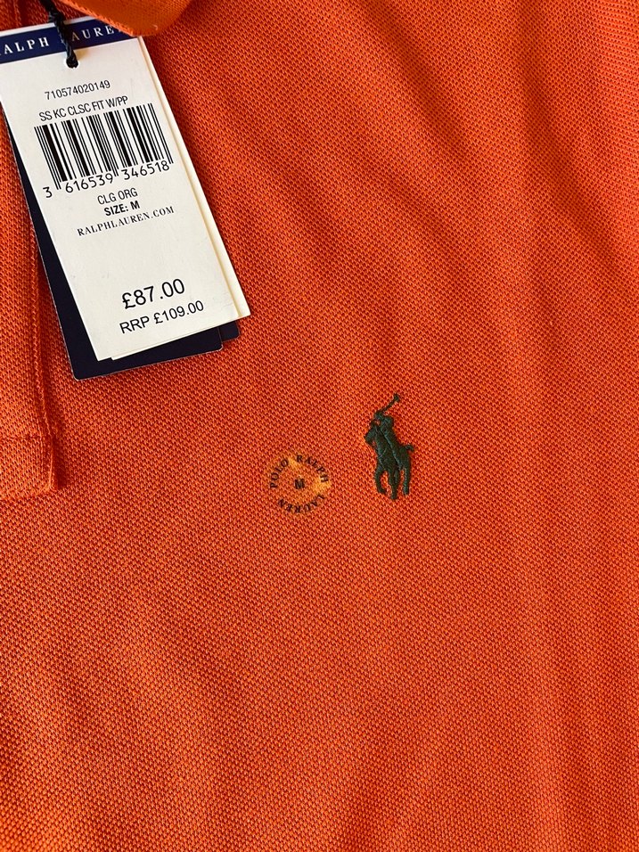 Ralph Lauren Turuncu Polo Yaka Kısa Kollu Tişört - Görsel 3