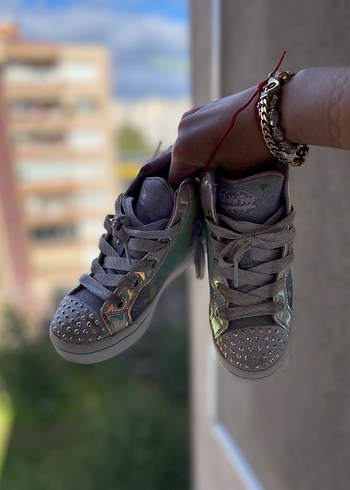 Kız Çocuk Çok Renkli Parlak Spor Ayakkabı - Görsel 5