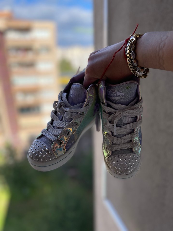 Kız Çocuk Çok Renkli Parlak Spor Ayakkabı - Görsel 5