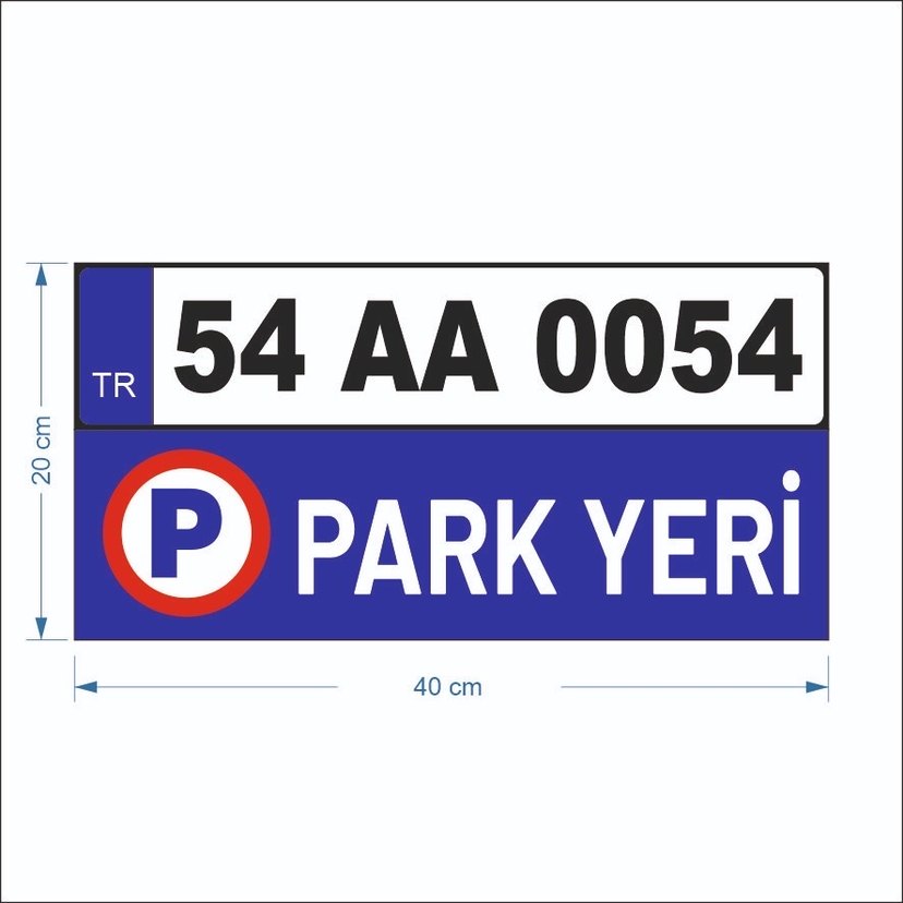 Plakalı park yeri tabelası - Görsel 2