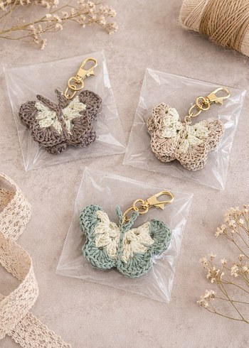 Dantel Kelebek Bohem Anahtarlık - Görsel 2