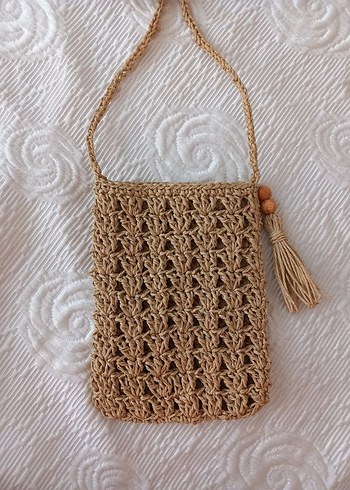 Bohem Püsküllü Örgü Kadın Çapraz Çanta - Görsel 6