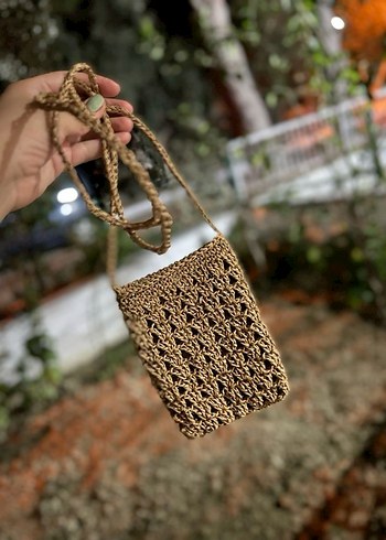 Bohem Püsküllü Örgü Kadın Çapraz Çanta - Görsel 7