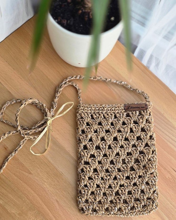 Bohem Püsküllü Örgü Kadın Çapraz Çanta - Görsel 5