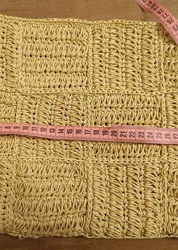 Bej Örgü Bohem Kadın Portföy Çanta - Görsel 2