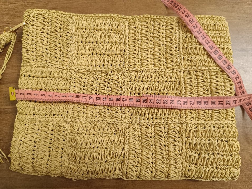 Bej Örgü Bohem Kadın Portföy Çanta - Görsel 2