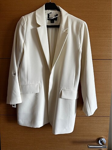 Zara blazer ceket krem rengi