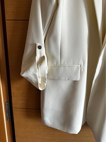 Zara Zara blazer ceket krem rengi