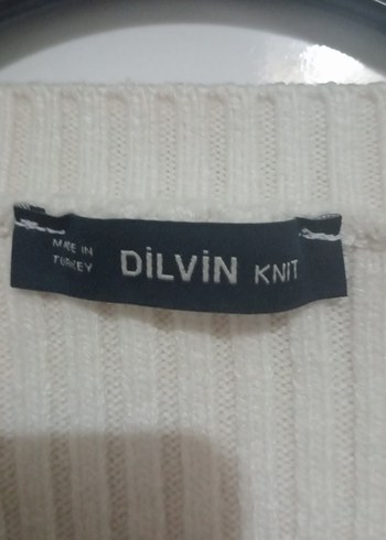Dilvin Beyaz Triko Kadın Uzun Kollu Kazak