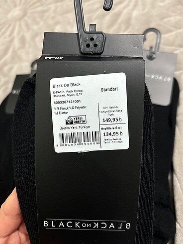 Boyner BLACK ON BLACK ÇORAP