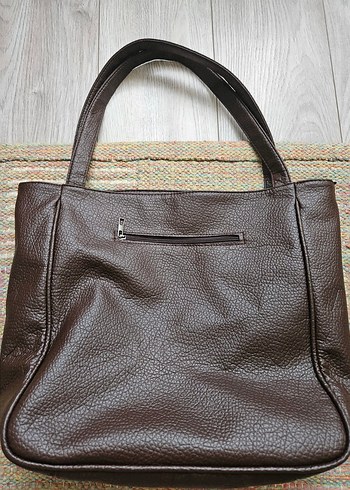 Kahverengi Deri Kadın Çanta - Görsel 3