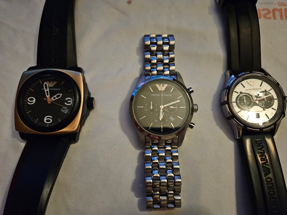 Emporio Armani 3lü erkek saatleri - Görsel 2