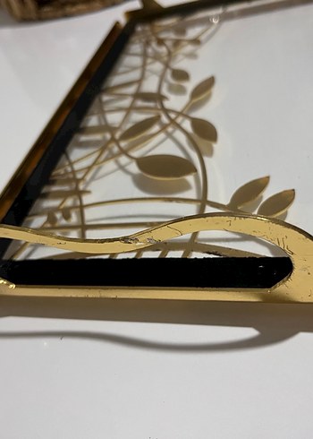 Altın Renkli Dekoratif Tepsi - Görsel 2