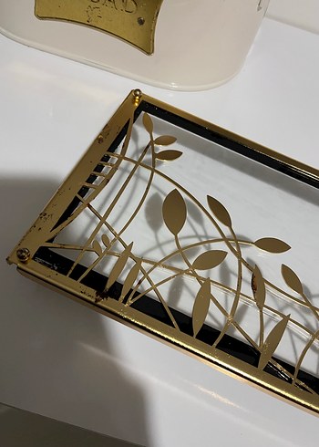 Altın Renkli Dekoratif Tepsi - Görsel 3