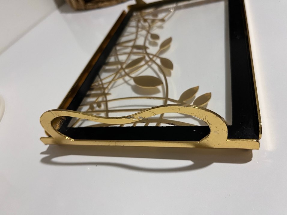 Altın Renkli Dekoratif Tepsi - Görsel 2