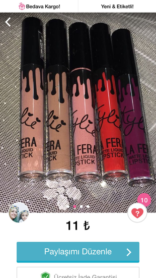 Kylie Cosmetics Likit mat ruj