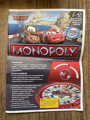 Monopoly Arabalar Kutu Oyunu